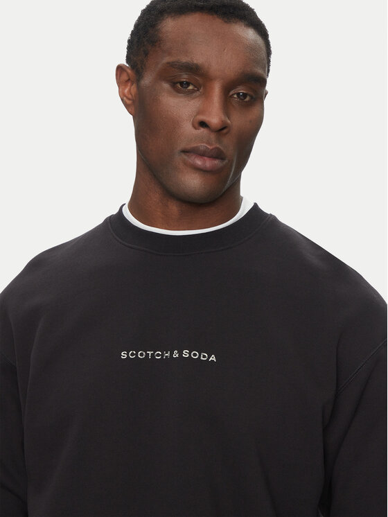 Scotch & Soda Scotch & Soda Μπλούζα 179195 Μαύρο Regular Fit