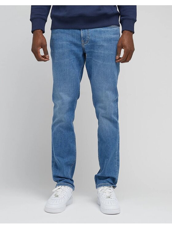 Lee Lee Jeansy BROOKLYN Niebieski Straight Fit
