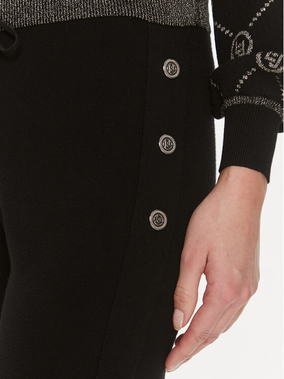 Liu Jo Sport Liu Jo Sport Szövet nadrág TF3207 MA63L Fekete Slim Fit