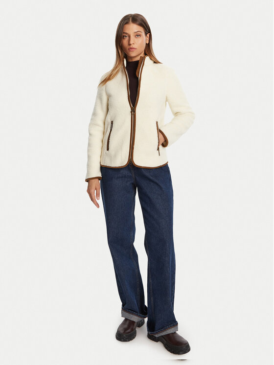 Barbour Barbour Fleecová mikina LFL0056CR11 Écru Regular Fit
