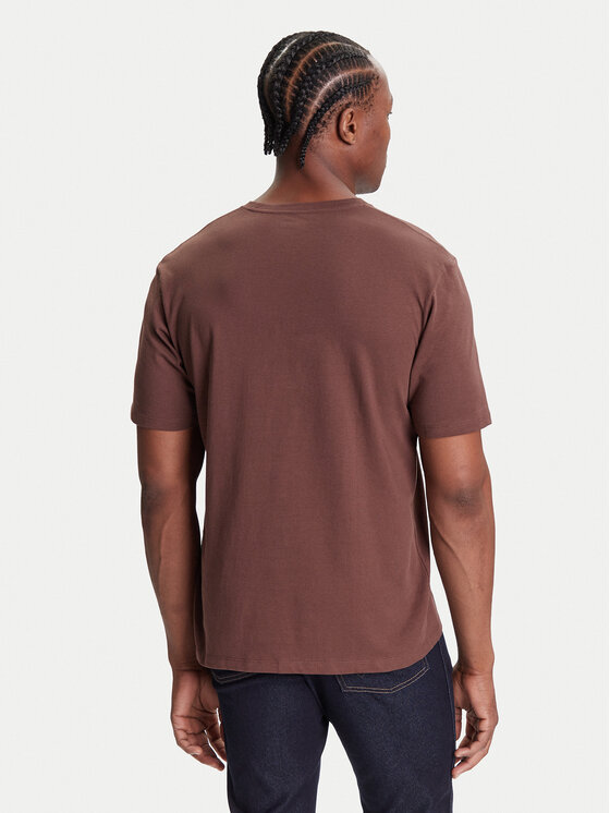 Wrangler Wrangler T-shirt Sign Off 112371484 Smeđa Regular Fit
