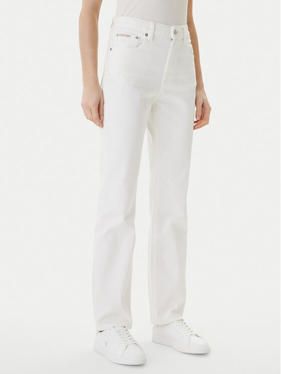 Calvin Klein Jeans Blugi LV047F712G Écru Straight Fit