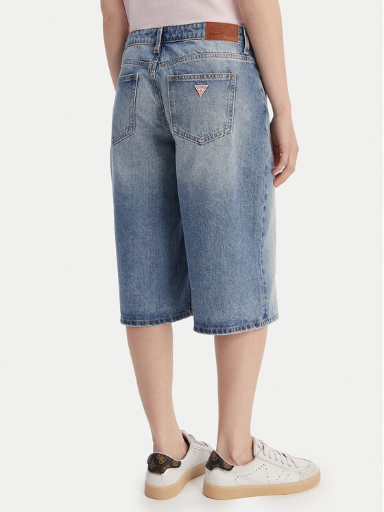 Guess Jeans Guess Jeans Pantaloni scurți de blugi W6GD1D D6363 Albastru Baggy Fit