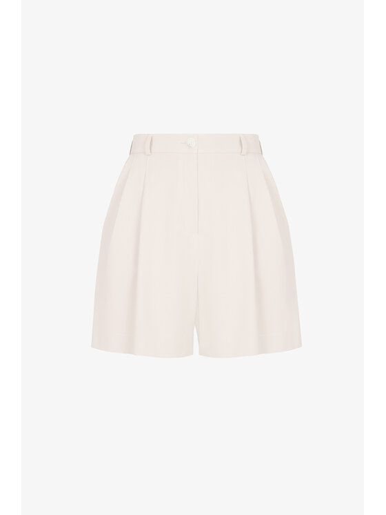 LE POSSÉ LE POSSÉ Pantaloncini di tessuto SGZWS Beige chiaro Regular Fit