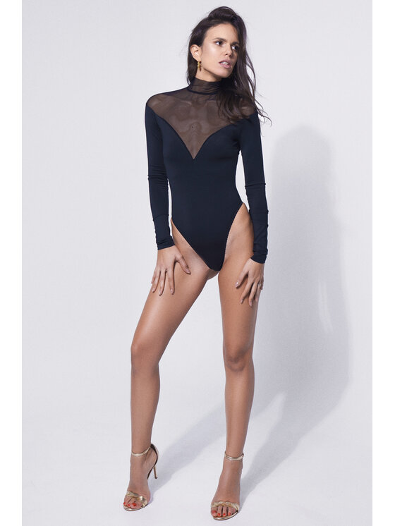 sax35th sax35th Body VENUS Czarny Slim Fit