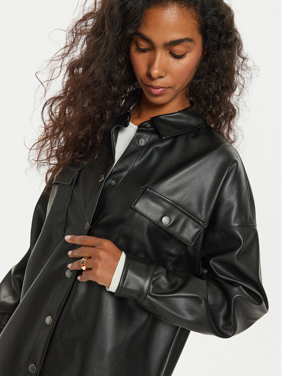 Noisy May Noisy May Cămașă Flanny 27022945 Negru Oversize