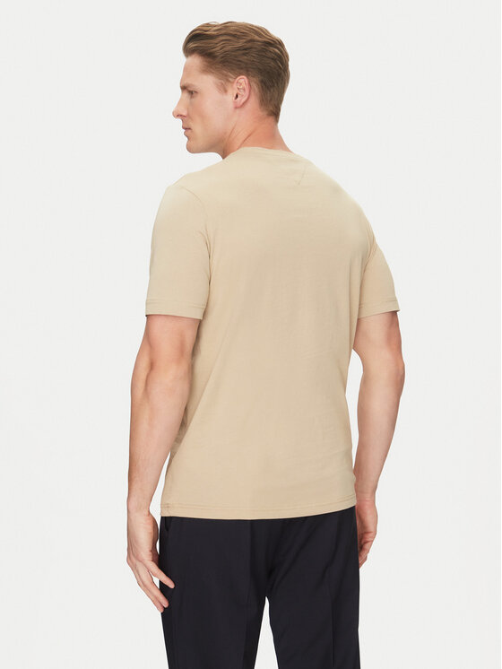 Tommy Hilfiger Tommy Hilfiger T-Shirt Chest Insert MW0MW36498 Béžová Regular Fit
