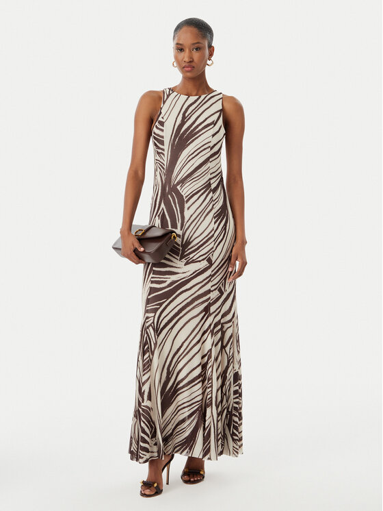 Guess Guess Večernja haljina W6GK13 K2943 Smeđa Slim Fit