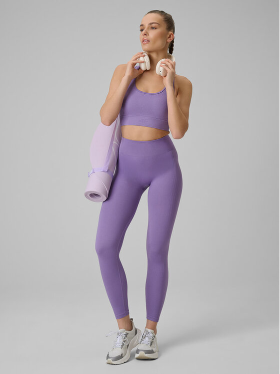 4F 4F Legginsy MULTI ACTIVE Fioletowy Slim Fit