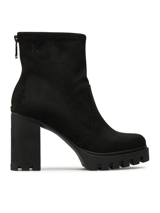Calvin Klein Jeans Členková obuv Heel Platform Zip Boot Ss YW0YW01601 Čierna