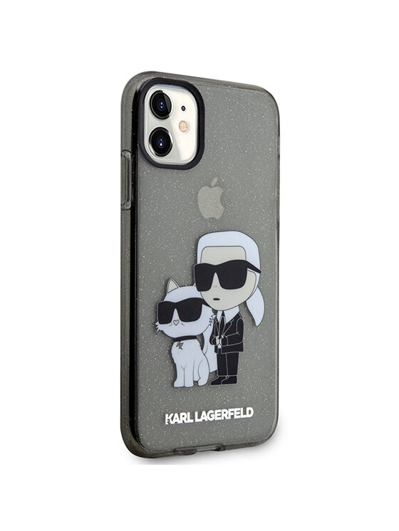 KARL LAGERFELD KARL LAGERFELD Etui na telefon Choupette Glitter Czarny