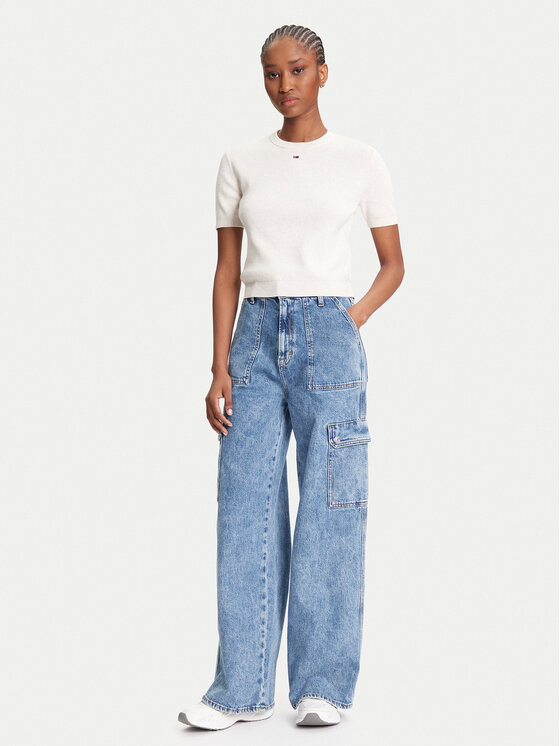 Tommy Jeans Tommy Jeans Traperice Claire DW0DW20479 Plava Wide Leg