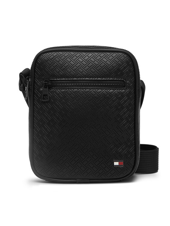 Tommy Hilfiger Tommy Hilfiger Τσαντάκι Th Embossed Flag Mini Reporter AM0AM14193 Μαύρο