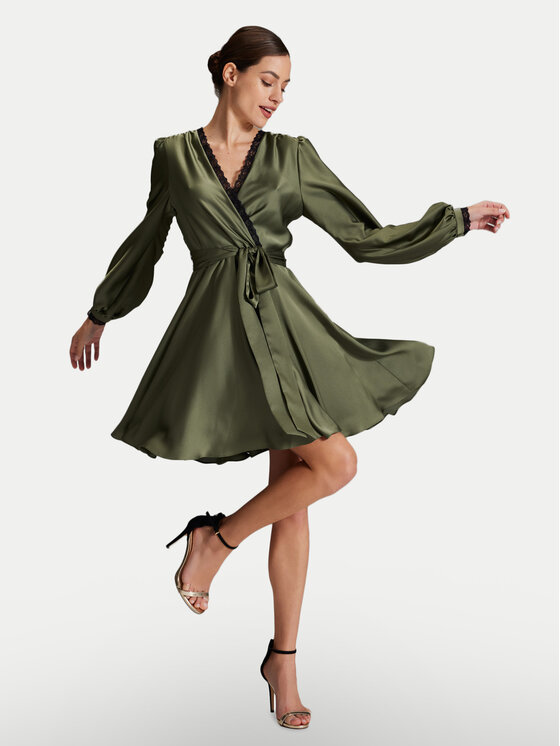 Swing Swing Sukienka koktajlowa 5AH13000 Zielony Regular Fit