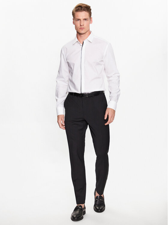 Camicia 50484505 Bianco Slim Fit