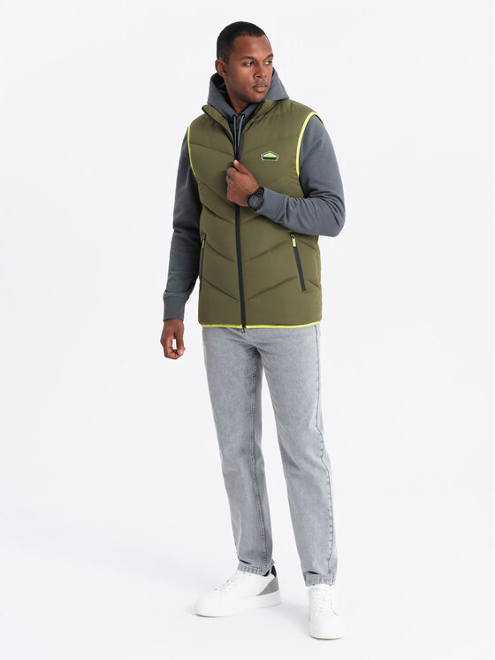Ombre Ombre Vesta OM-JAVJ-0210 Khaki Regular Fit