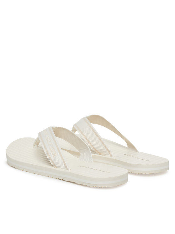 Tommy Hilfiger Tommy Hilfiger Infradito Th Stripes Beach Sandal FW0FW08528 Bianco
