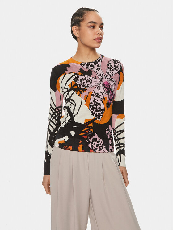 Desigual Pulover MONSIEUR CHRISTIAN LACROIX Orquidea 24SWJF30 Colorat Regular Fit