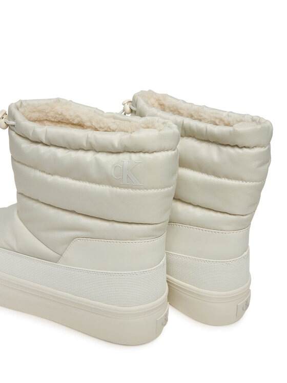 Calvin Klein Calvin Klein Snīkeri Vulc Flatf Snowboot Nylon Mix Mg YW0YW01977 Balts