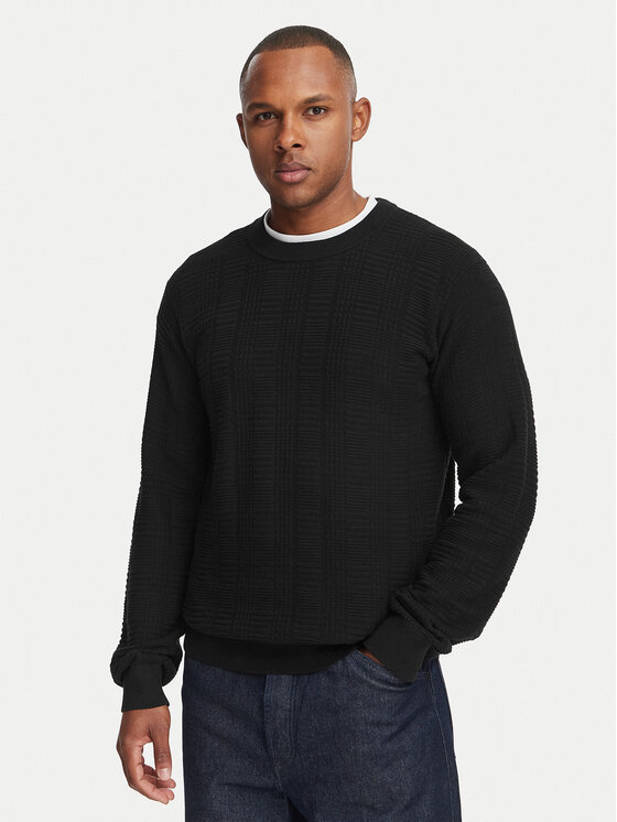 HUGO Pulover Simoh 50566762 Negru Regular Fit