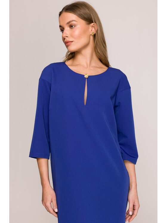 Stylove Stylove Večerní šaty S394 Modrá Premium Fit