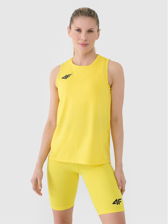 4F 4F Koszulka techniczna NOS Żółty Regular Fit