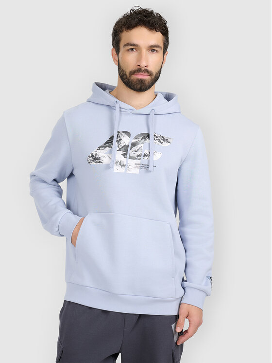 4F 4F Bluza APRES SKI Niebieski jasny Regular Fit