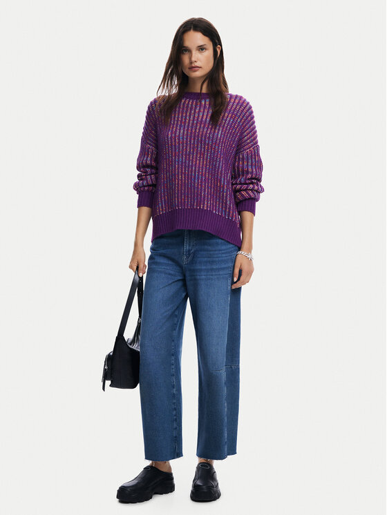 Desigual Desigual Pulover Whitehorse 24WWJF34 Violet Regular Fit