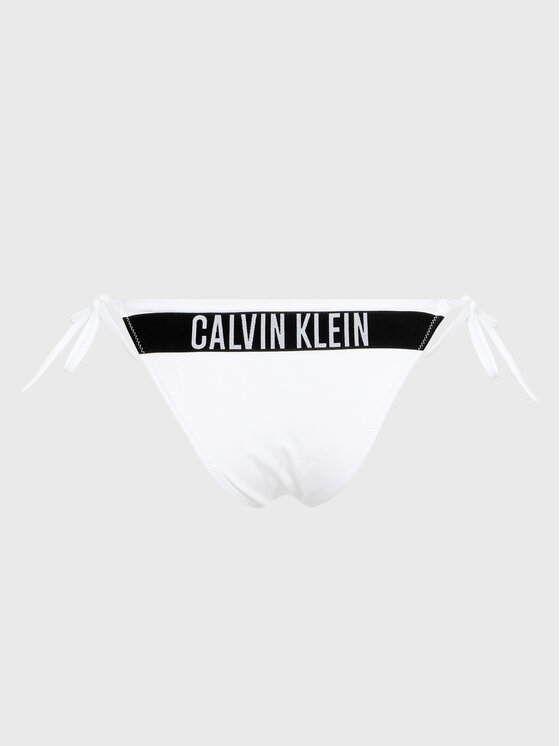 Calvin Klein Swimwear Bikini Unterteil Side Tie Cheeky KW0KW01858 WeiB Modivo