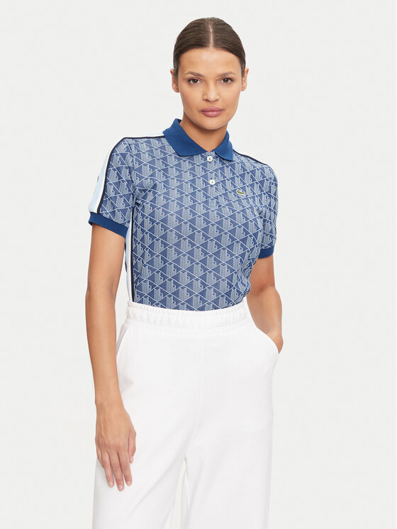 Lacoste Lacoste Polo marškinėliai DF3364 Mėlyna Slim Fit