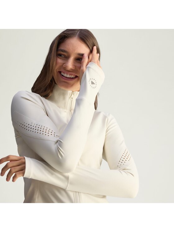 adidas by Stella McCartney adidas by Stella McCartney Kurtka do biegania By Stella McCartney Training Midlayer Beżowy Slim Fit