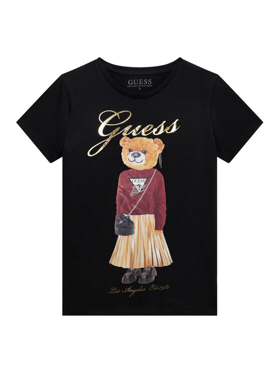 Guess Tricou J5BI39 J1314 Negru Regular Fit