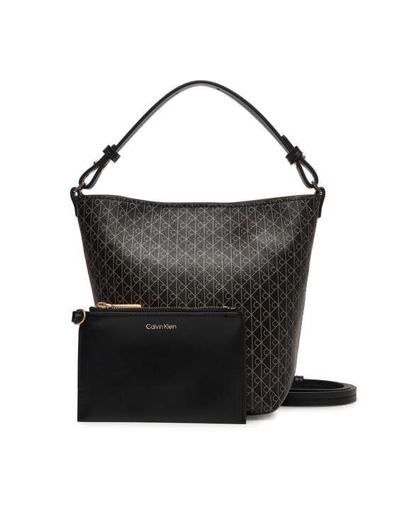 Calvin Klein Calvin Klein Táska Emblem Aop Sm Bucket Crossbody LV04F3506G Fekete