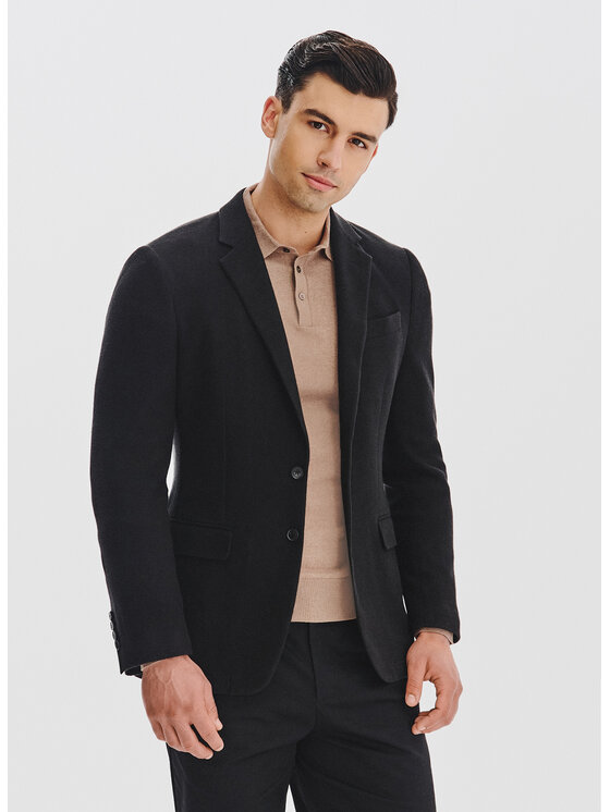 Pako Lorente Pako Lorente Marynarka P25WF-3X-013 Czarny Slim Fit
