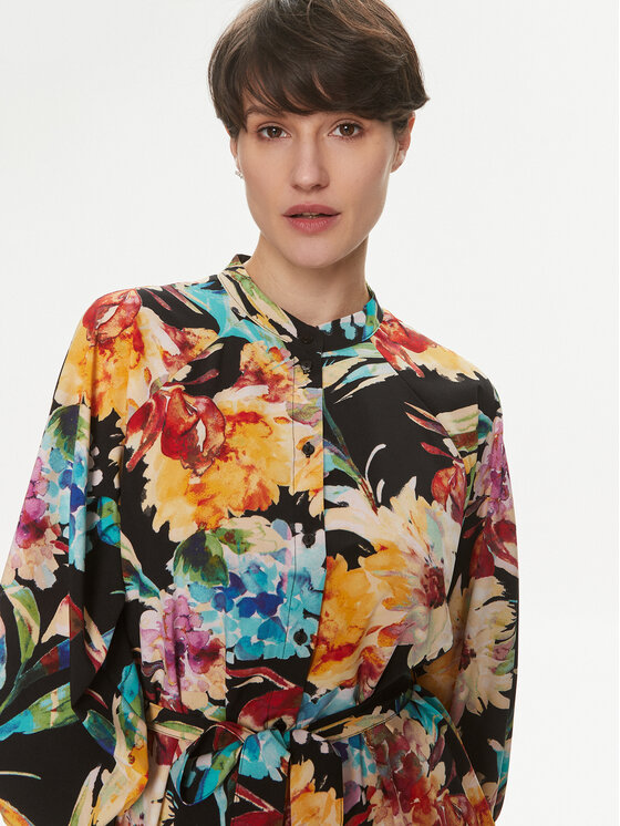 Vero Moda Vero Moda Haljina košulja Siw Cari 10300381 Crna Regular Fit