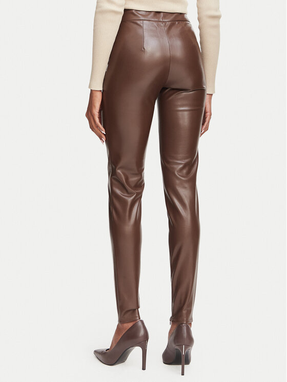 Guess Guess Legingi W4BB18 WGIK0 Haki Slim Fit