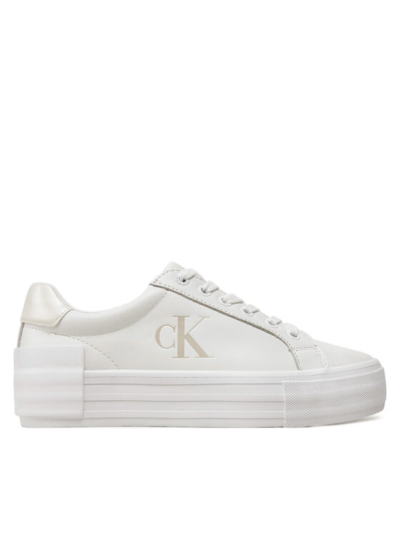 Calvin Klein Jeans Calvin Klein Jeans Laisvalaikio batai Vulc Flatform YW0YW01613 Balta