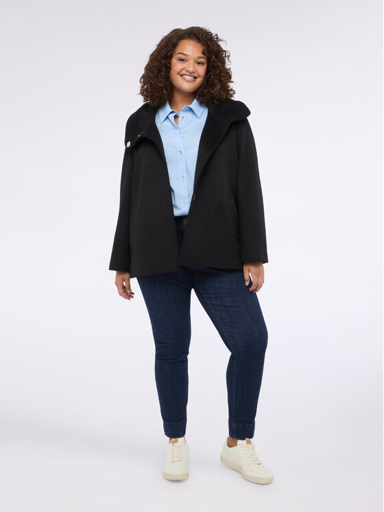 Fiorella Rubino Fiorella Rubino Płaszcz 8394T000343N033 Czarny A-Line Fit