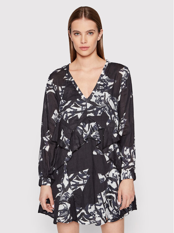 IRO Rochie de zi Holy AQ541 Negru Regular Fit
