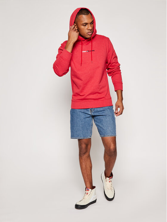 Tommy Jeans Džemperis Tjm Straight Logo DM0DM10190 Raudona Regular Fit •  Modivo.lt