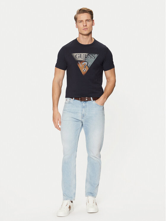 Guess Guess Póló M5RI14 J1314 Sötétkék Slim Fit