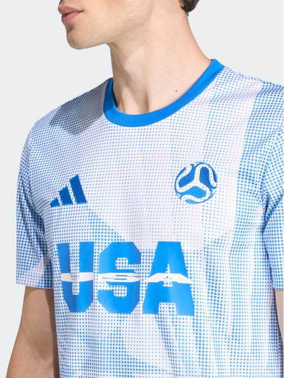 adidas adidas Koszulka techniczna USA Jersey Biały Regular Fit