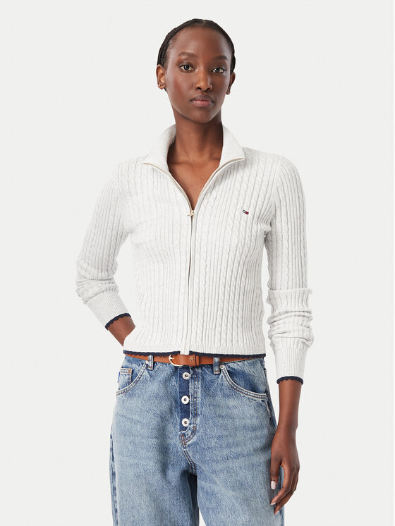 Tommy Jeans Tommy Jeans Kardigan DW0DW23355 Szary Slim Fit