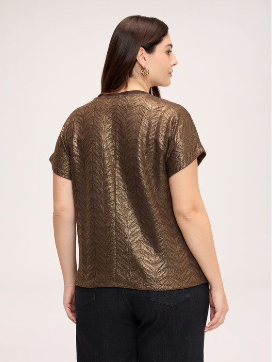 Fiorella Rubino Fiorella Rubino T-Shirt G06IL009839N0Z2 Brązowy Regular Fit
