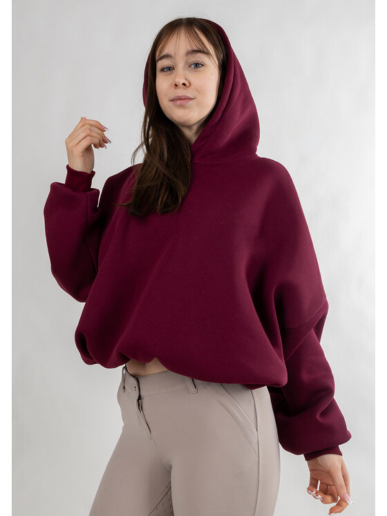 DKaren Sport DKaren Sport Bluza B27 Bordowy Balloon Fit
