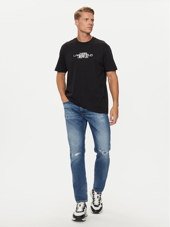 Karl Lagerfeld Jeans Karl Lagerfeld Jeans T-särk 246D1700 Must Regular Fit