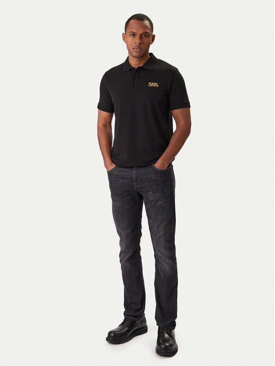 KARL LAGERFELD KARL LAGERFELD Polo 745780 500235 Czarny Regular Fit