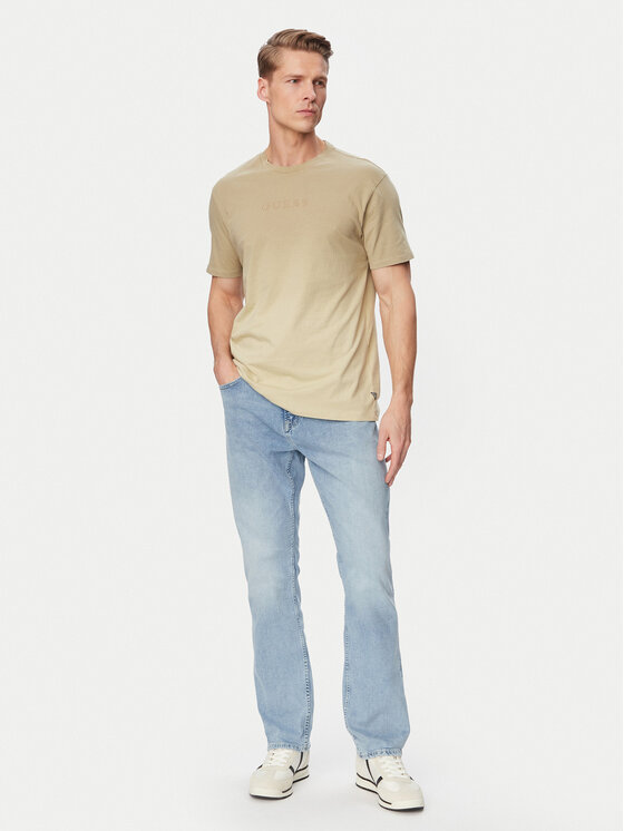 Guess Guess Тишърт M6GI29 K3258 Бежов Regular Fit