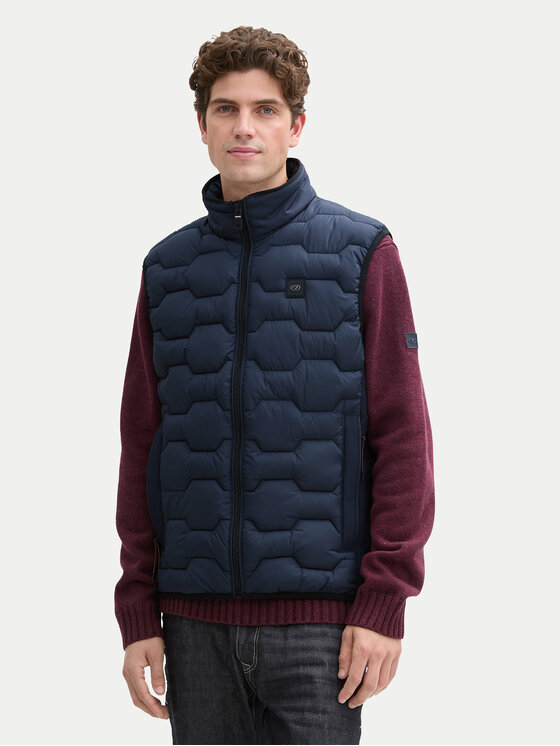Tom Tailor Tom Tailor Mellény 1044088 Sötétkék Regular Fit