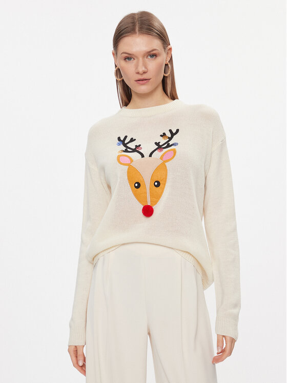 Brave Soul Brave Soul Megztinis LKX-230ANTLE Écru Regular Fit